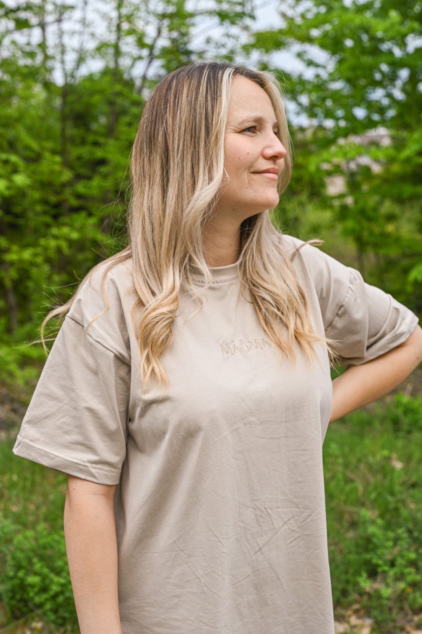 T-shirt oversized uni pour femme