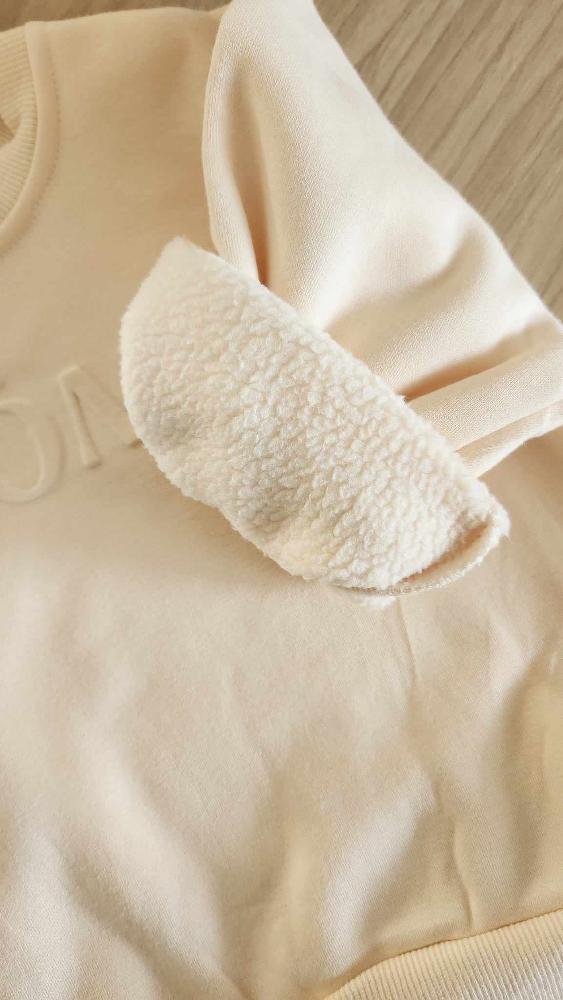 Crewneck terry pour femme MAÖMA - Crème