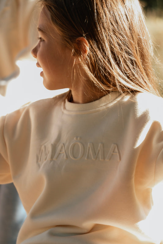 Crewneck terry pour enfant MAÖMA - Crème