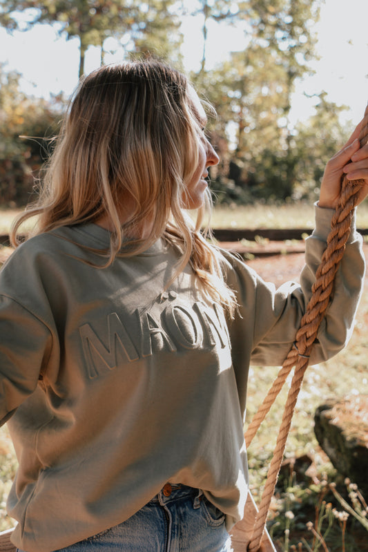 Crewneck terry pour femme MAÖMA - Sauge